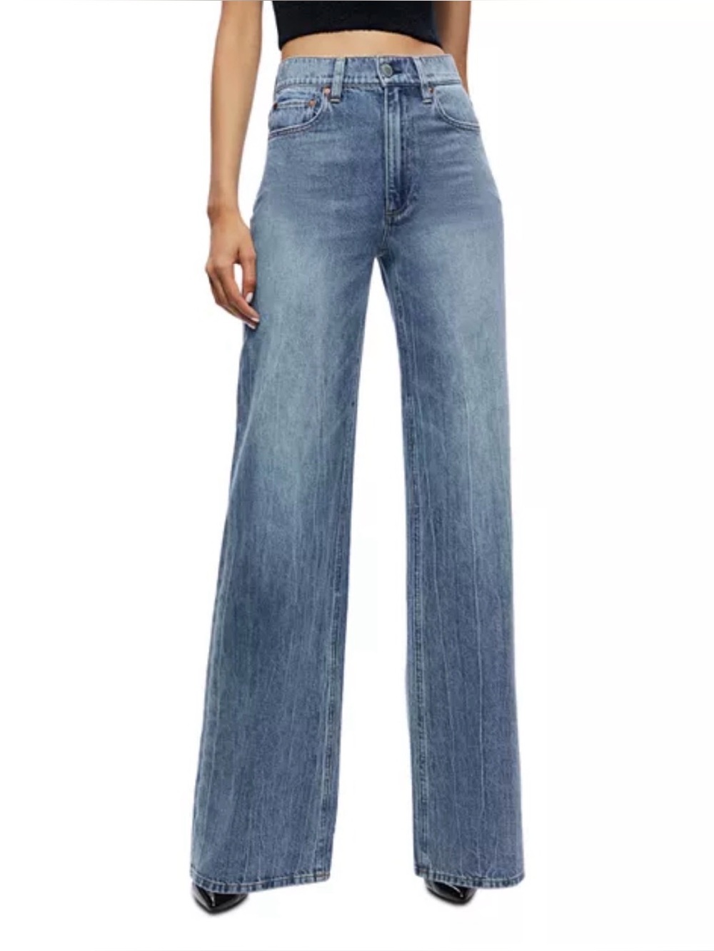 Alice + Olivia Weezy High Rise Denim Flare